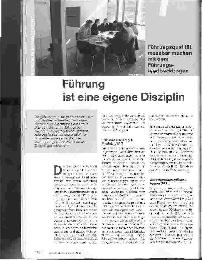 Vorschauseite 1: Führung ist eine eigene Disziplin