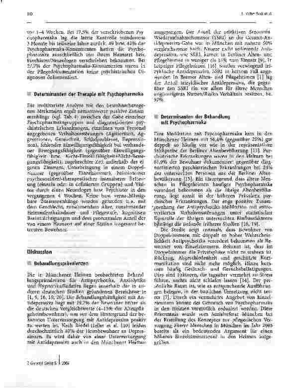 Vorschauseite 5: Psychopharmakologische Behandlungspraxis in Münchener Altenpflegeheimen