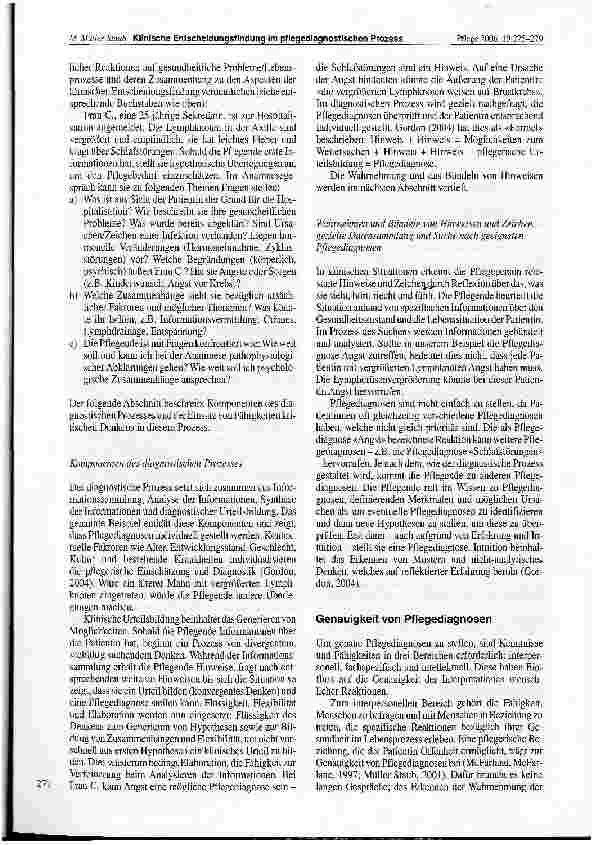 Vorschauseite 3: Klinische Entscheidungsfindung und kritisches Denkenim pflegediagnostischen Prozess