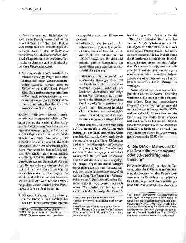 Vorschauseite 5: Vorfahrt für Gutmenschen? - Die offene Methode der Koordinierung (OMK)
