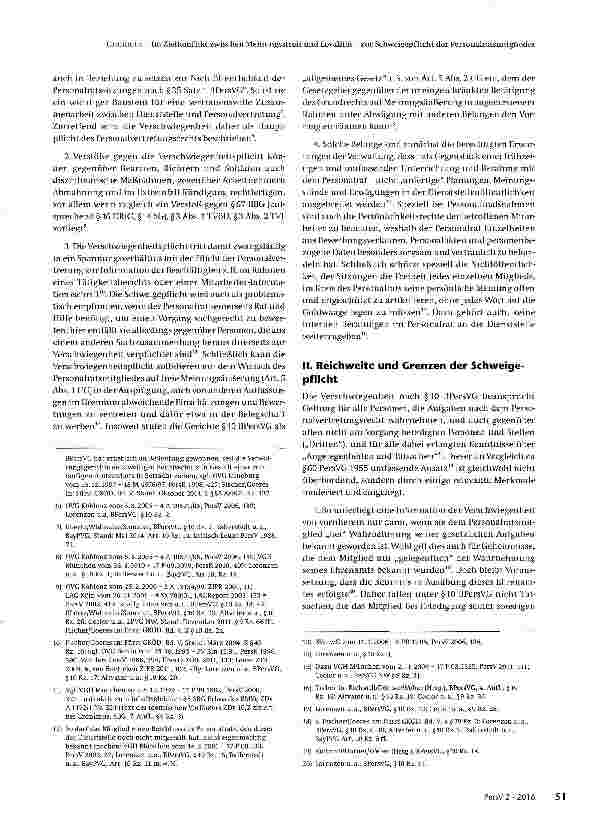 Vorschauseite 2: Im Zielkonflikt zwischen Meinungsstreit und Loyalität zur Schweigepflicht der Personalratsmitglieder