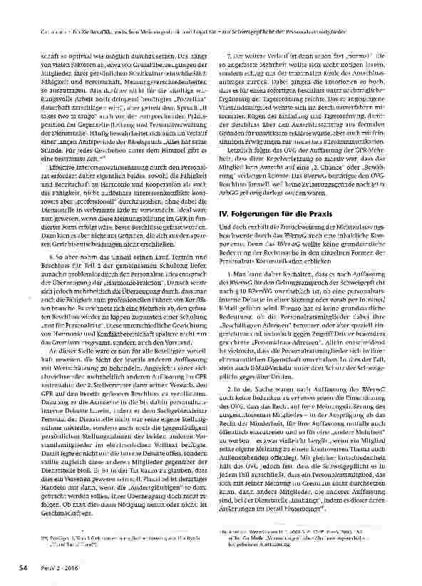 Vorschauseite 5: Im Zielkonflikt zwischen Meinungsstreit und Loyalität zur Schweigepflicht der Personalratsmitglieder