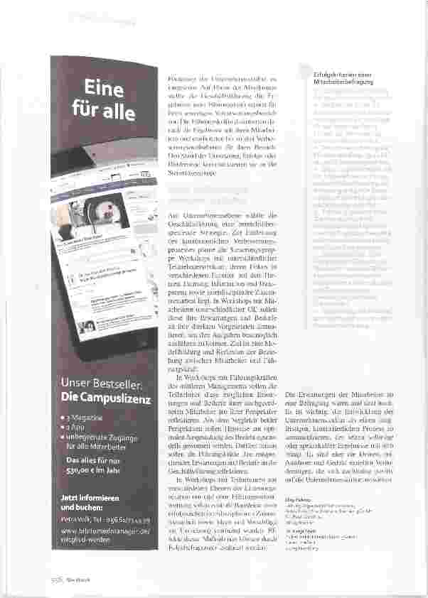 Vorschauseite 3: Mitarbeiterbefragung Partizipation von Anfang an