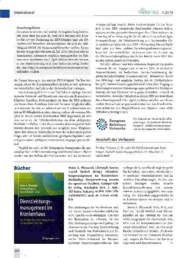 Vorschauseite 3: Europäische Referenznetzwerke: exzellente Zusammenarbeit in Europa