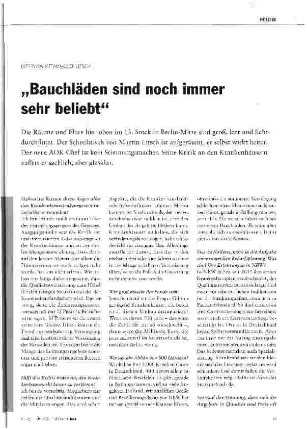 Vorschauseite 1: „Bauchläden sind noch immer sehr beliebt"