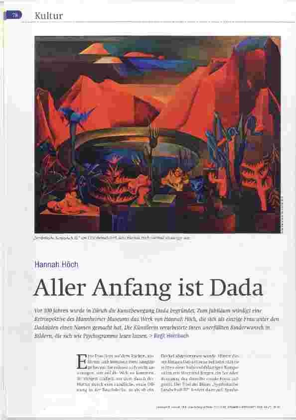 Vorschauseite 1: Aller Anfang ist Dada