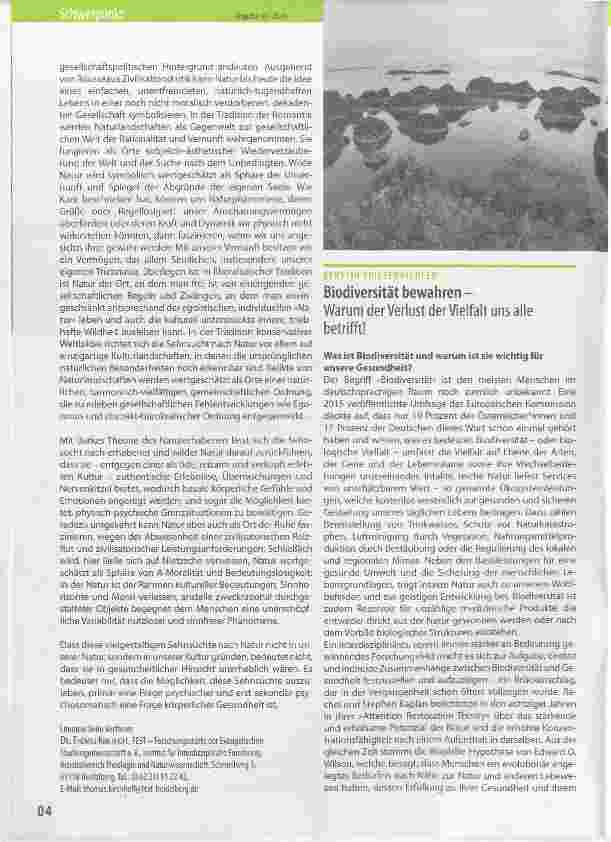 Vorschauseite 1: Biodiversität bewahrenWarum der Verlust der Vielfalt uns alle betrifft!