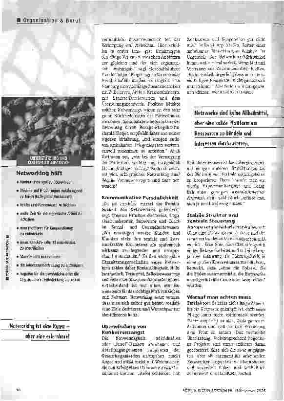 Vorschauseite 3: Networking: Netze knüpfen, pflegen, lösen