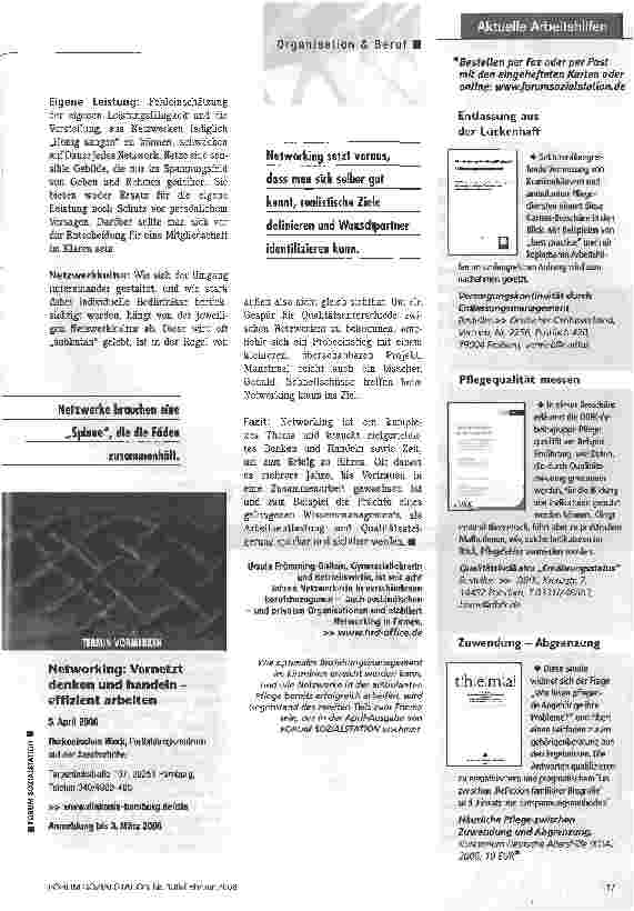 Vorschauseite 4: Networking: Netze knüpfen, pflegen, lösen