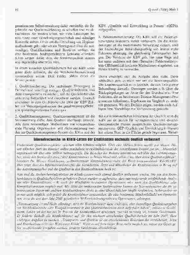 Vorschauseite 3: Transparenz für den Patienten