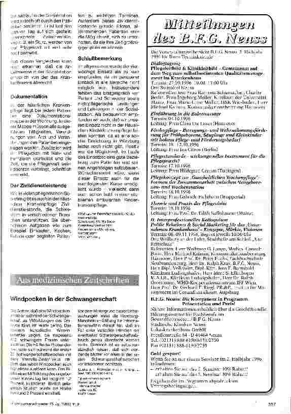 Vorschauseite 2: Bericht über den Einsatz in einer Sozialstation