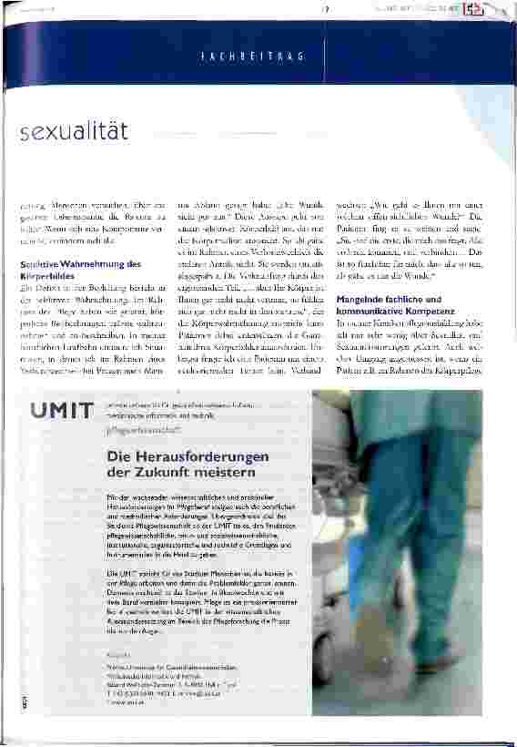 Vorschauseite 2: Liebenswert bis zuletzt - zur Bedeutung der Sexualität in der Palliativpflege