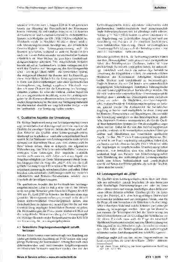 Vorschauseite 4: Nachsteuerungsund Optimierungsprozesse bei der leistungs-orientierten Bezahlung im kommunalen öffentlichen Dienst