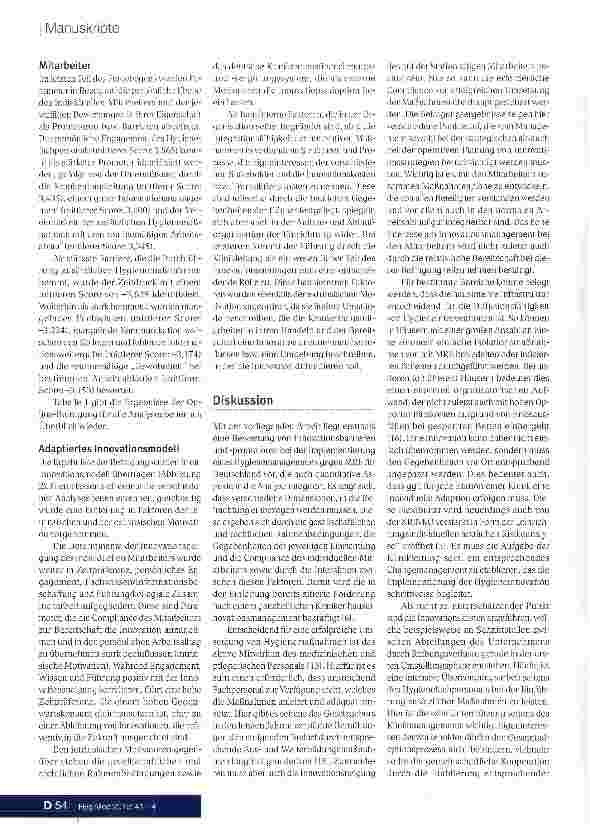 Vorschauseite 6: Innovationsanalyse zum Hygienemanagement bei multiresistenten Erregern in deutschen Krankenhäusern