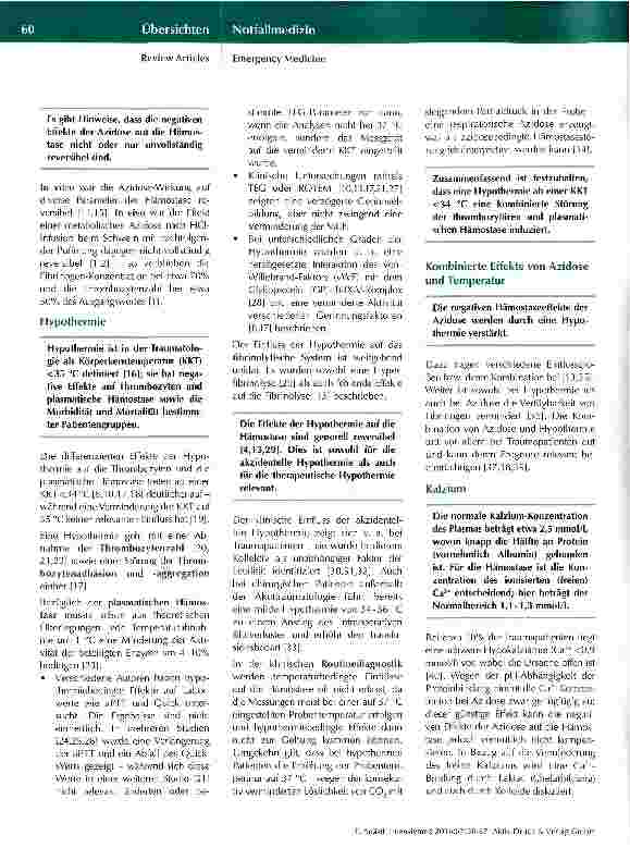 Vorschauseite 3: Hämostase im Schock Teil 4: Spezielle pathophysiologische Aspekte