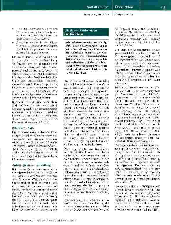 Vorschauseite 5: Hämostase im Schock Teil 4: Spezielle pathophysiologische Aspekte