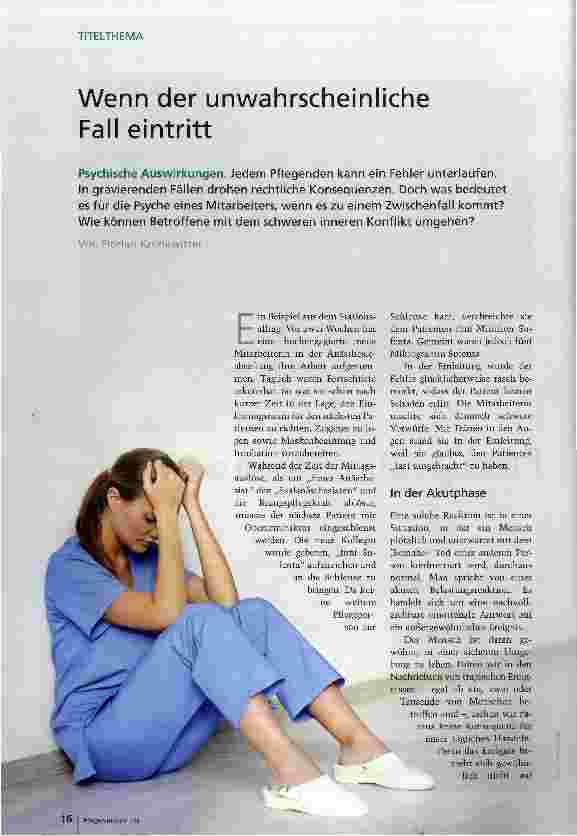 Vorschauseite 1: Wenn der unwahrscheinliche Fall eintritt