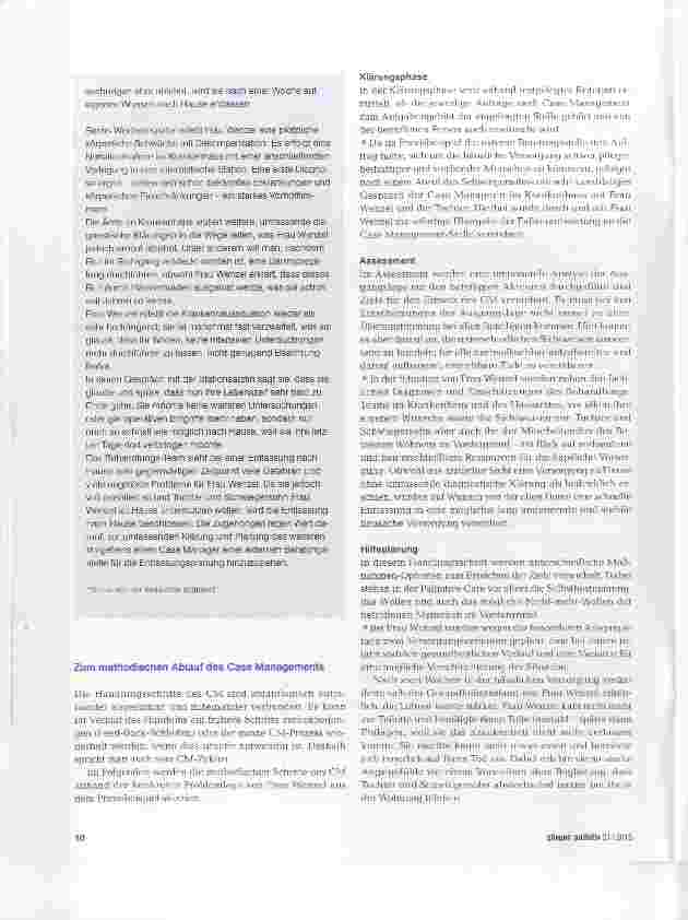 Vorschauseite 3: Case Management baut Brücken