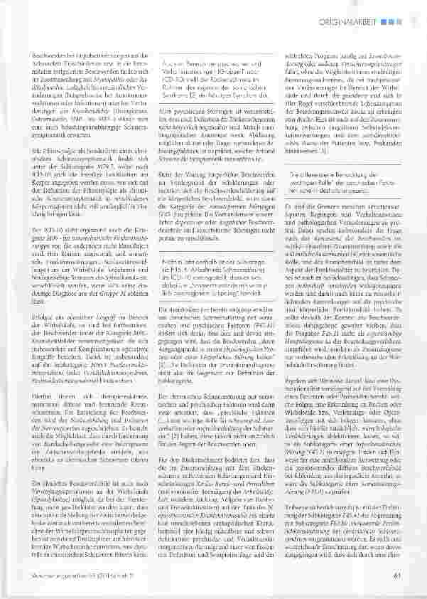Vorschauseite 2: Differenzialdiagnostische Überlegungen zum ICD-10 bei chronischen Rückenschmerzen unter besonderer Berücksichtigung der chronischen Schmerzstörung mit somatischen und psychischen…