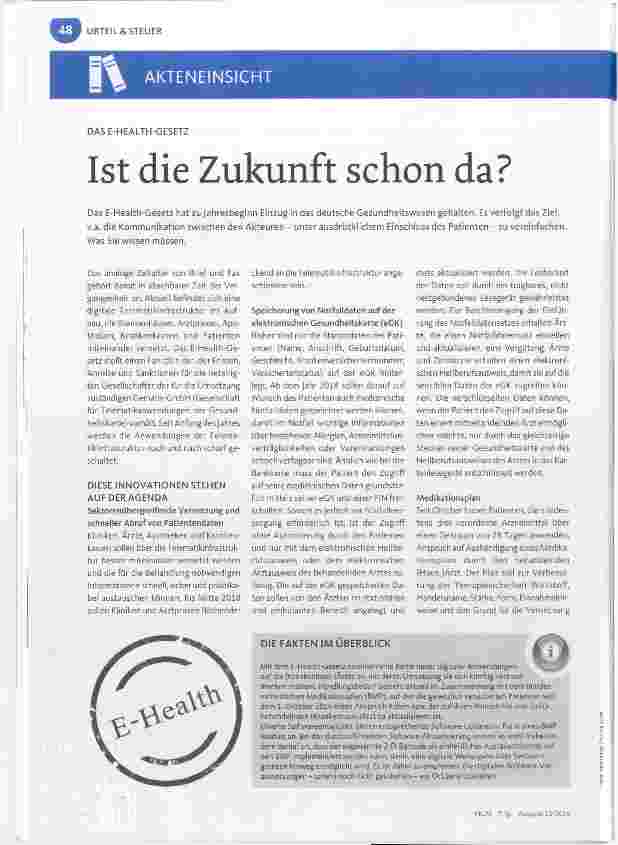 Vorschauseite 1: Ist die Zukunft schon da?