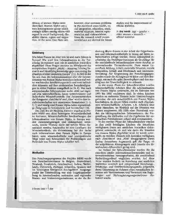 Vorschauseite 2: Lebensbedingungen von Frauen 5Oplus in Europa