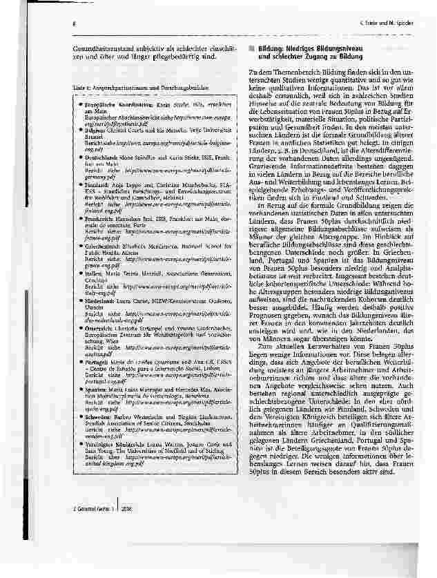 Vorschauseite 4: Lebensbedingungen von Frauen 5Oplus in Europa