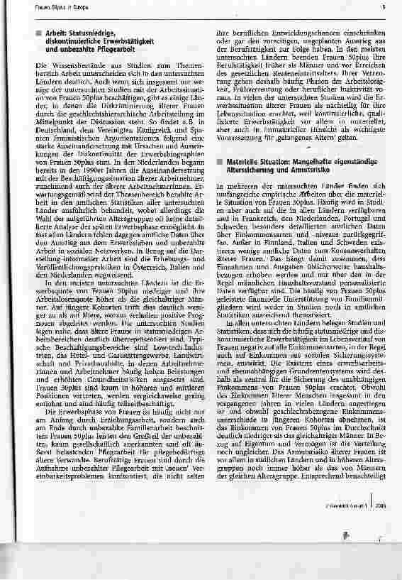 Vorschauseite 5: Lebensbedingungen von Frauen 5Oplus in Europa