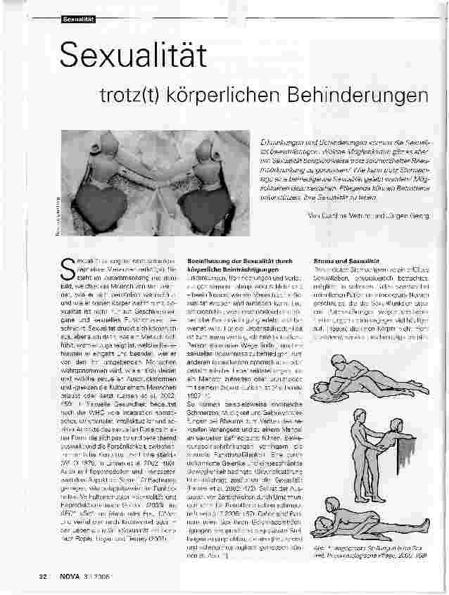 Vorschauseite 1: Sexualität trotz(t) körperlichen Behinderungen