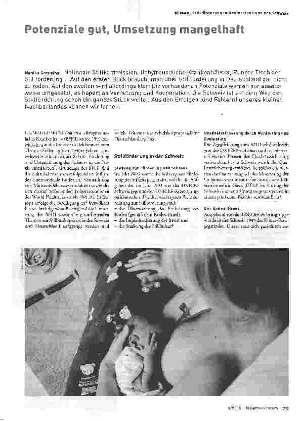 Vorschauseite 1: Potenziale gut, Umsetzung mangelhaft