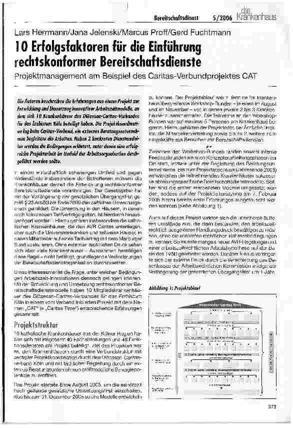 Vorschauseite 1: 10 Erfolgsfaktoren für die Einführung rechtskonformer Bereitschaftsdienste