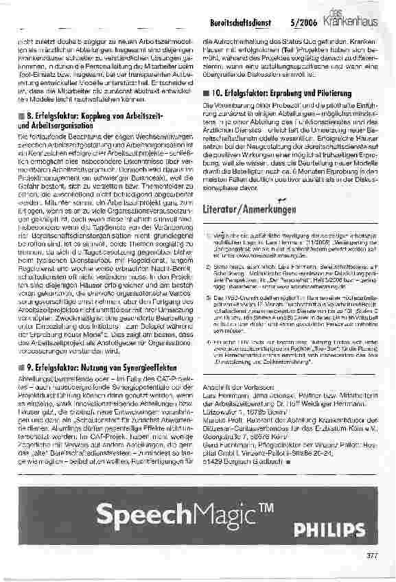 Vorschauseite 5: 10 Erfolgsfaktoren für die Einführung rechtskonformer Bereitschaftsdienste