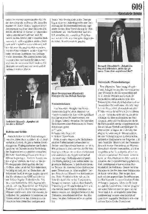 Vorschauseite 3: Geriatrie im Aufwind / Fortbildungstagung für praktische Geriatrie 08.-10.05.86 in Lübeck