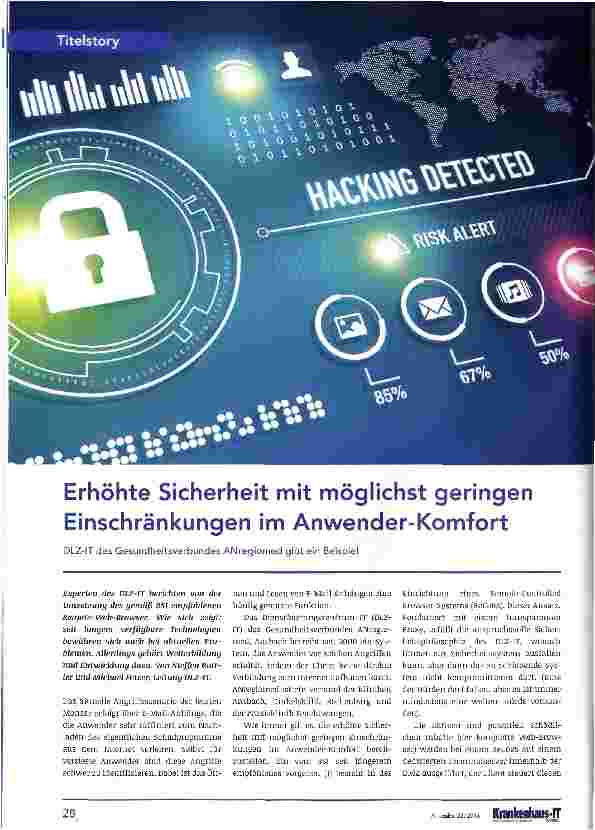 Vorschauseite 1: Erhöhte Sicherheit mit möglichst geringen Einschränkungen im Anwender-Komfort
