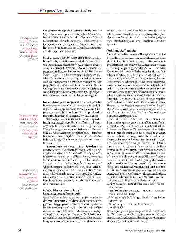 Vorschauseite 3: Geriatrische Schmerztherapie Was vertreibt Schmerzen im Alter?
