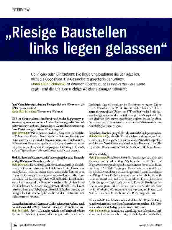 Vorschauseite 1: Riesige Baustellen links liegen gelassen