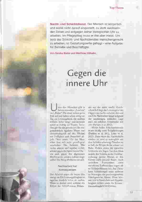 Vorschauseite 1: Gegen die innere Uhr