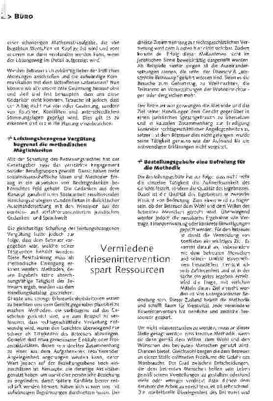 Vorschauseite 3: Pauschalvergütung: veränderte Arbeitssituation für BetreuerVon der Lust zur Arbeit, der Motivation und geänderten Anforderungen an die Selbstdisziplin