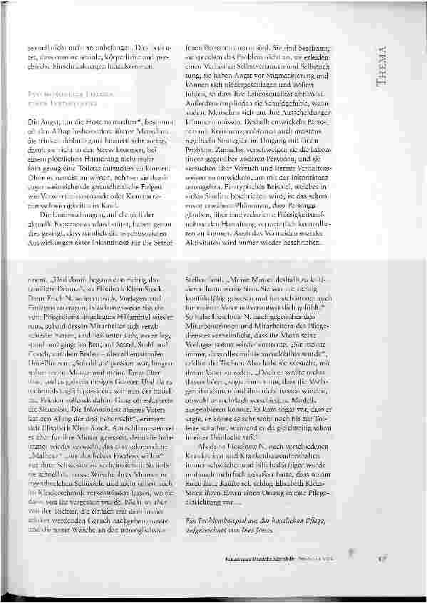 Vorschauseite 3: OHNMACHT UND MACHBARKEIT BEI DER KONTINENZFÖRDERUNG