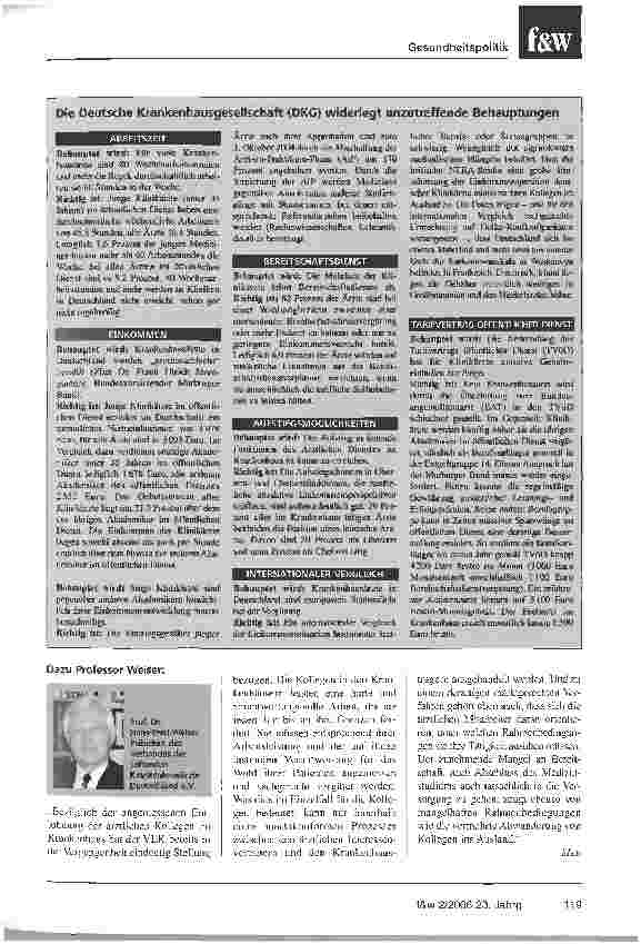 Vorschauseite 2: Es gibt eine deutliche Spreizung unter den Einkommen der Ärzte - Zur Situation von Krankenhausärzten