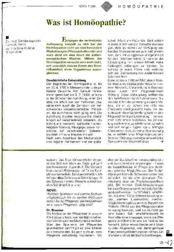 Vorschauseite 1: Was ist Homöopathie?