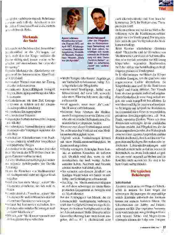 Vorschauseite 2: Pflege und Sucht