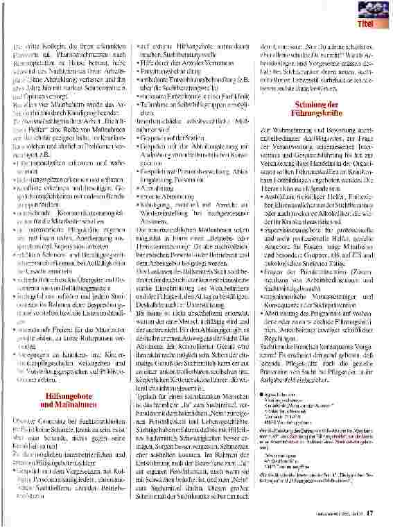 Vorschauseite 4: Pflege und Sucht