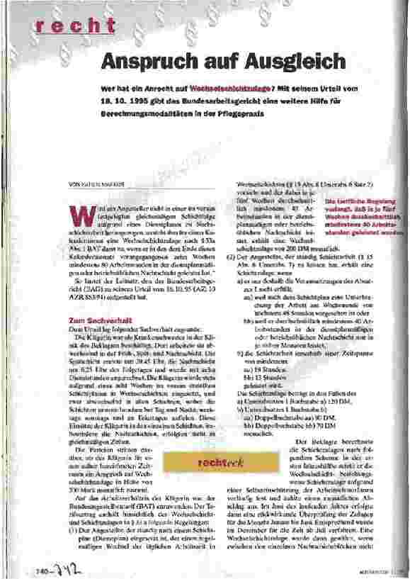 Vorschauseite 1: Anspruch auf Ausgleich