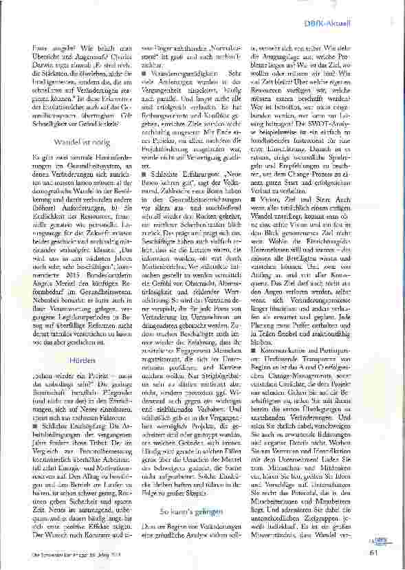 Vorschauseite 2: FESTHALTEN ODER VERÄNDERN? - ALLES IM WANDEL