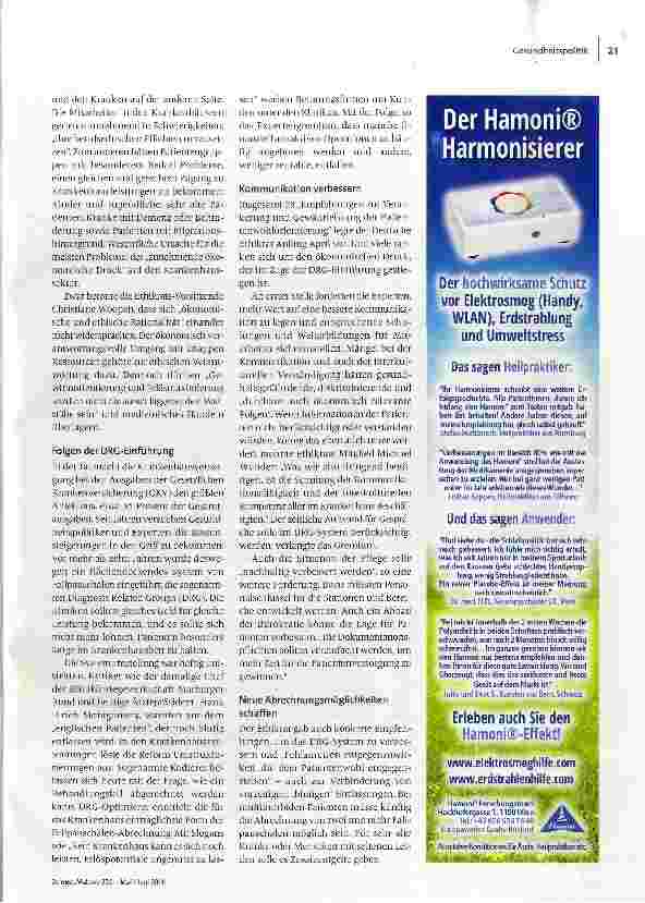 Vorschauseite 2: Ökonomie vor Patientenwohl