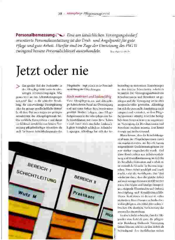 Vorschauseite 1: Jetzt oder nie