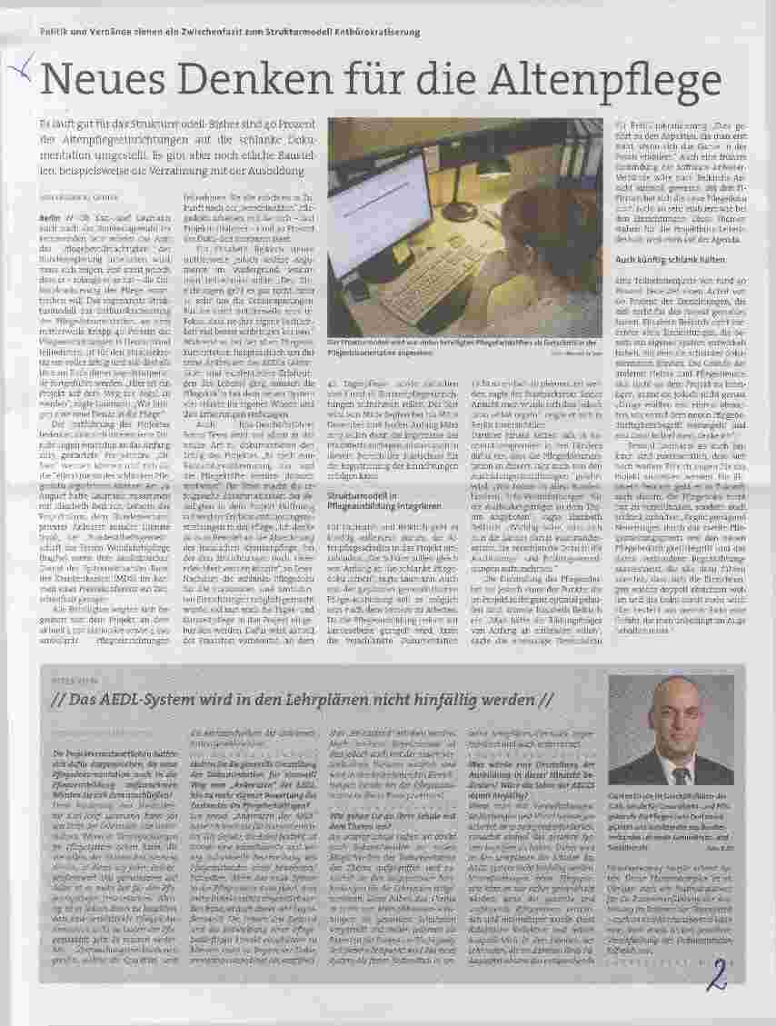 Vorschauseite 1: Neues Denken für die Altenpflege