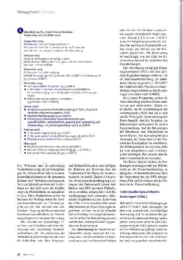 Vorschauseite 5: f&w-Sene: Interne Revision Leistungen jenseits der Pflichtversicherung