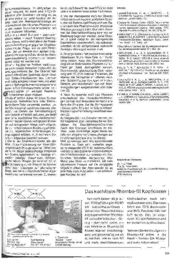 Vorschauseite 2: Vorsichtsmaßnahmen für das Pflegepersonal