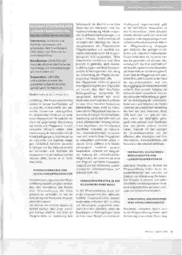 Vorschauseite 4: MITEINANDER STATT NEBENEINANDERPERSPEKTIVEN DER LERNORTKOOPERATION IN DER PFLEGEAUSBILDUNG